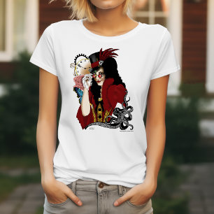 Camiseta Steampunk todo en rojo