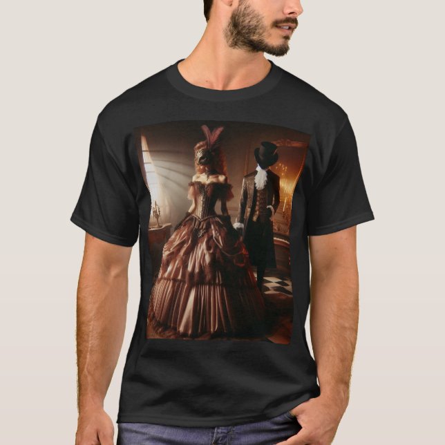 Camiseta Steampunk Victorian Fantasy Art Masquerade  (Anverso)