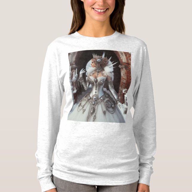 Camiseta Steampunk Victorian Industrial Winter Queen (Anverso)