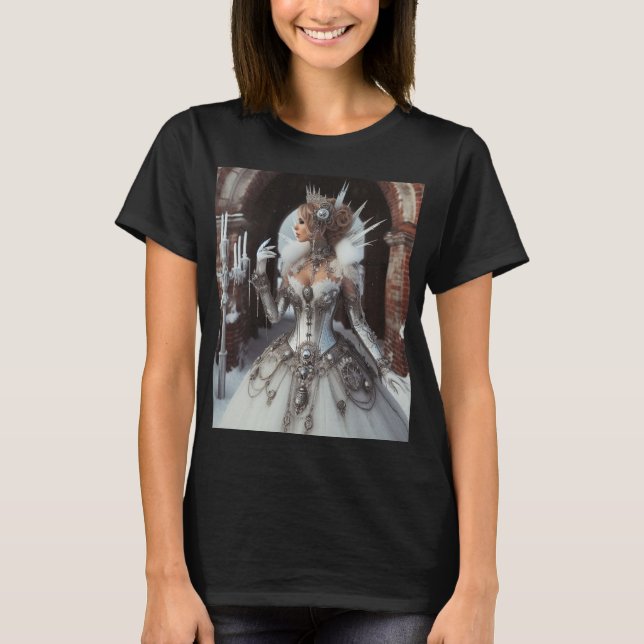 Camiseta Steampunk Victorian Industrial Winter Queen (Anverso)