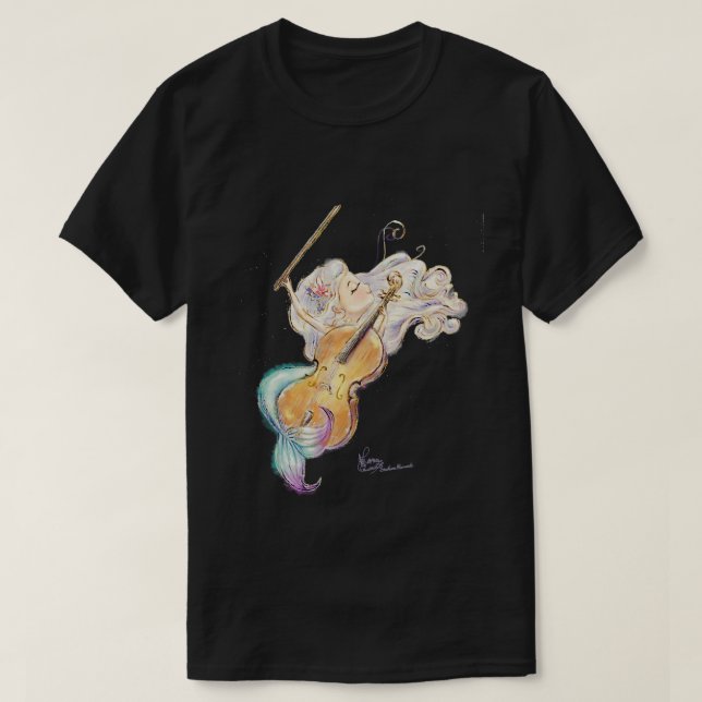 Camiseta SteAnne Mermaid Cello Playing (Diseño del anverso)
