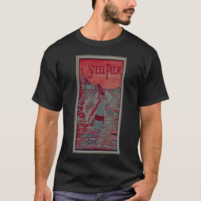 Camiseta Steel Pier via Pennsylvania Railroad T shirt (Anverso)