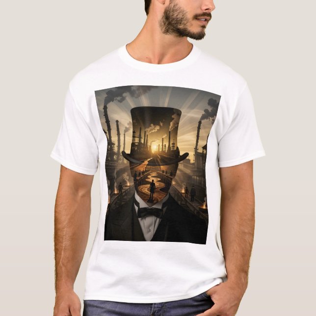 Camiseta Steel & Sunsets Exploring the Industrial Frontier (Anverso)