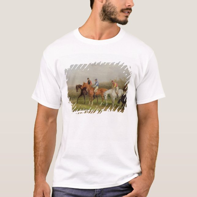 Camiseta Steeplechasing: Al principio (aceite en lona) (Anverso)