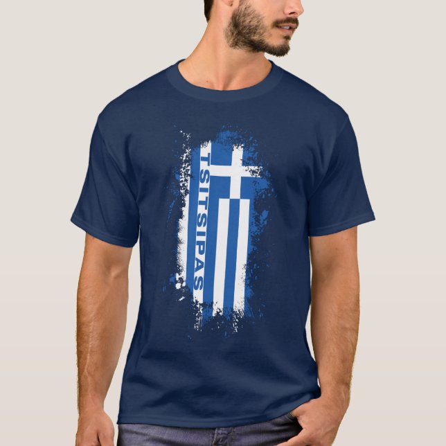 Camiseta Stefanos Tsitsipas La Superestrella Del Tenis Grie (Anverso)