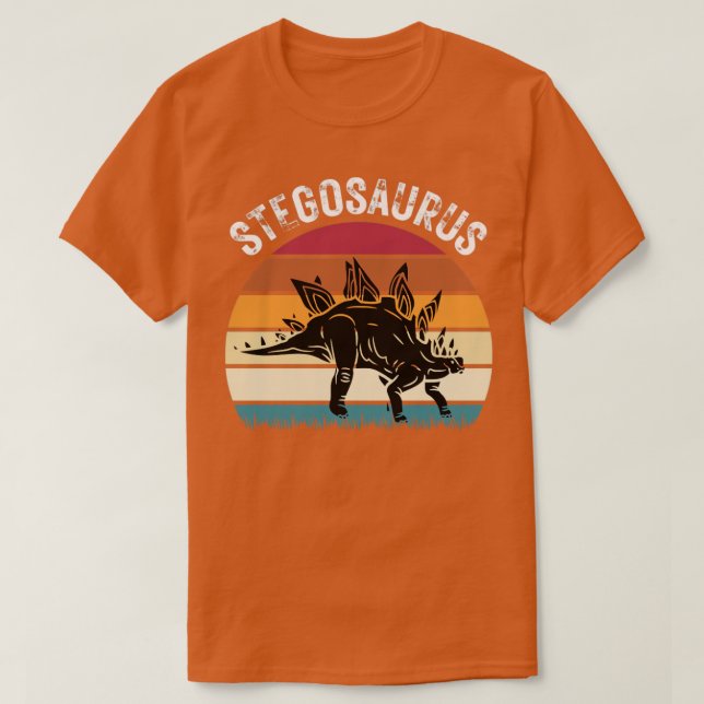 Camiseta Stegosaurus retro (Diseño del anverso)