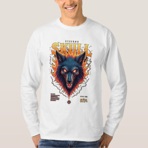 Camiseta Steidon Skull - Flamante Lobo Cabeza Tee