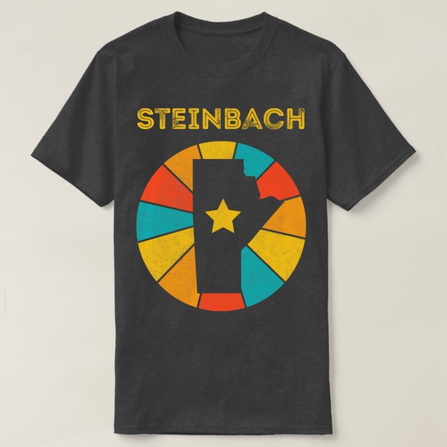 Camiseta Steinbach Manitoba Canada Vintage Malestres Souve (Diseño del anverso)