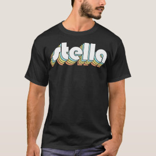 Camiseta Stella Retro Rainbow Typography Style
