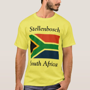Camiseta Stellenbosch, Sudáfrica con bandera sudafricana
