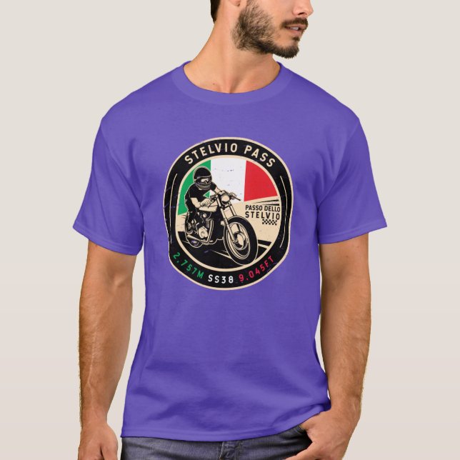 Camiseta Stelvio Pass Passo Dello Stelvio Motorcycle family (Anverso)