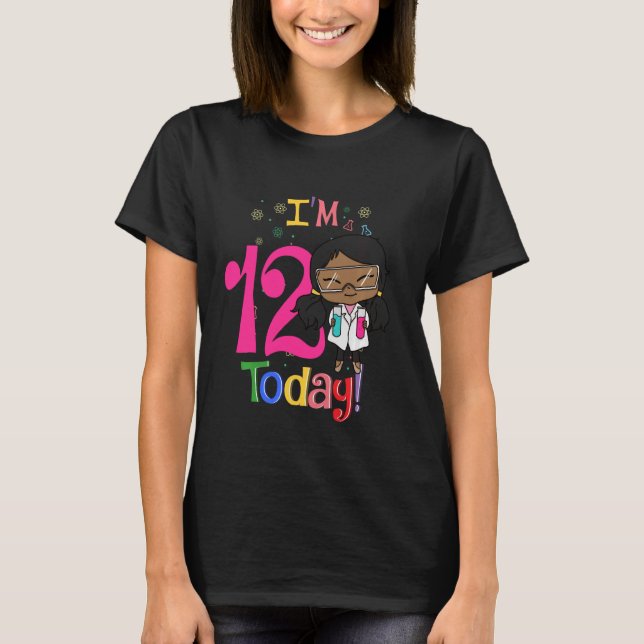 Camiseta Stem Ki, científico científico Chica negro de cump (Anverso)