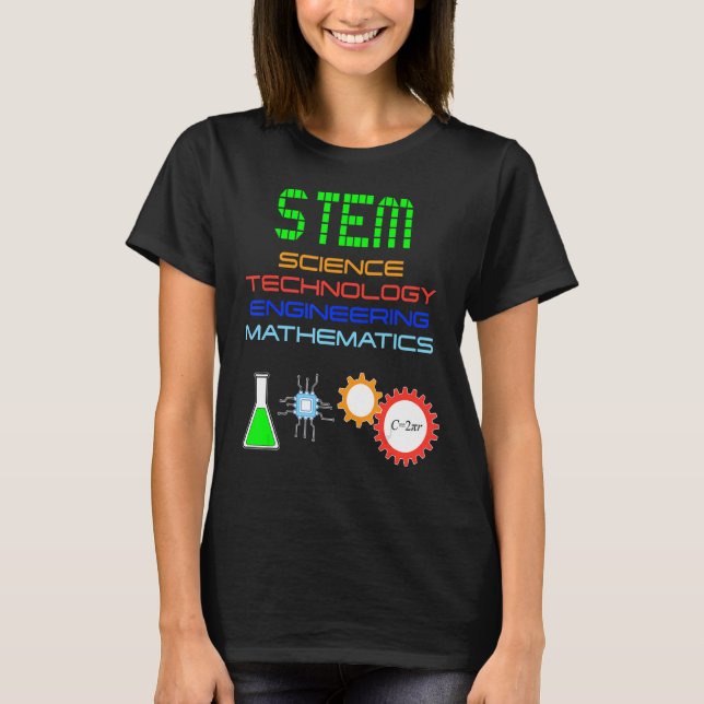 Camiseta Stem Science Technology Engineering Matemáticas St (Anverso)