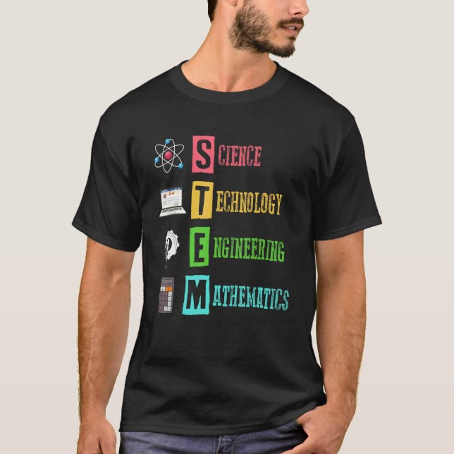Camiseta STEM Science Technology Engineering Math Teacher (Anverso)