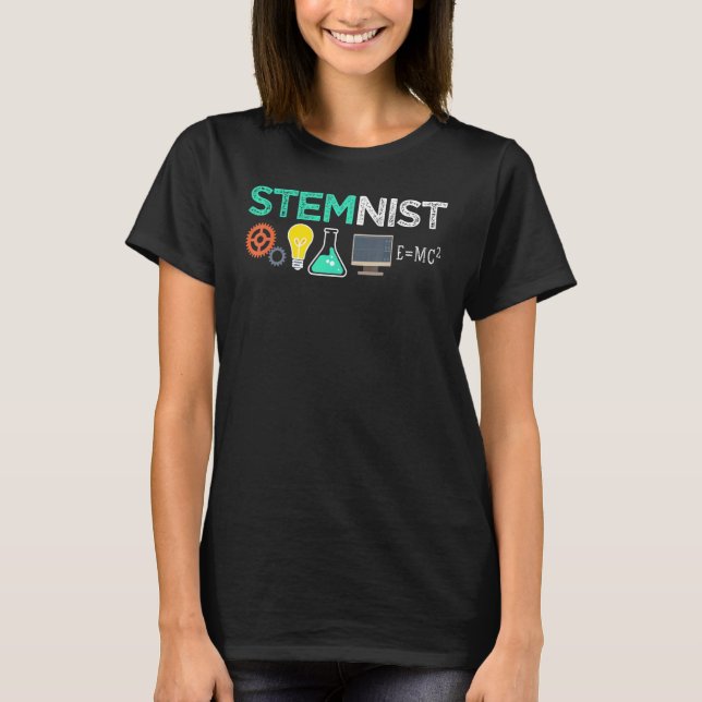 Camiseta Steminist Science Technology Engineering Math STEM (Anverso)