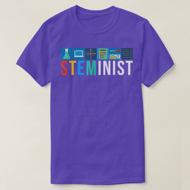 Camiseta Steminist Science Technology Engineering Math STEM (Diseño del anverso)