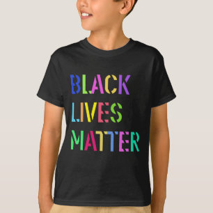 Camiseta Stencil colorido de Black Lives Matter 01 Editable