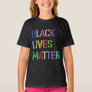 Camiseta Stencil colorido de Black Lives Matter 01 Editable
