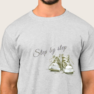 Camiseta Step by Step Vintage Green Sneaker Graphic Sketch