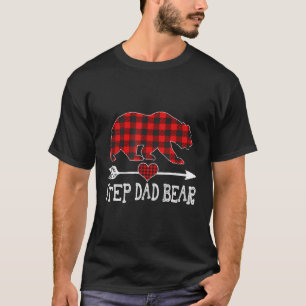 Camiseta Step Dad Bear Navidades Pajama Red Plaid Buffalo F