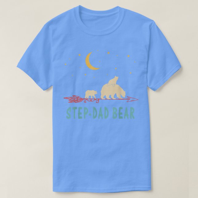 Camiseta Step Dad Bear with 2 Cubs Shirt Twice Blessed Step (Diseño del anverso)