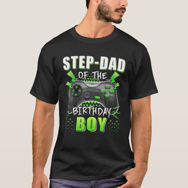 Camiseta Step-Dad Del Juego De Videojuegos De Cumpleaños B (Anverso)