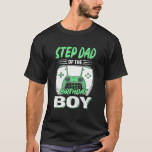 Camiseta Step Dad Of The Level Up Birthday Boy Video Game D