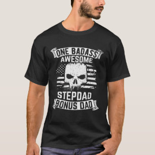 Camiseta Stepdad Bonus Dad Vintage US Flag Fun Best Step Da