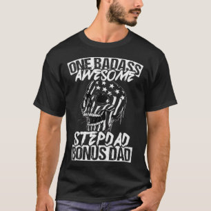 Camiseta Stepdad Bonus Dad Vintage US Flag Fun Best Step Da