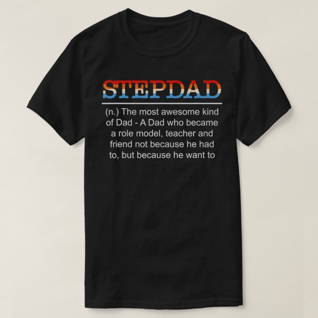 Camiseta Stepdad de definición de Mens Step Dad Stepfather  (Diseño del anverso)