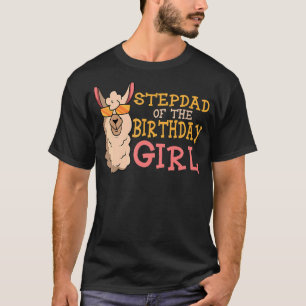 Camiseta Stepdad De La Chica De Cumpleaños Lama Bday Fiesta