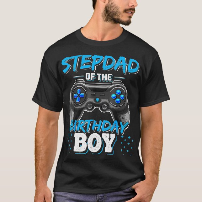 Camiseta Stepdad Del Bi Del Juego De Videojuegos De Cumplea (Anverso)