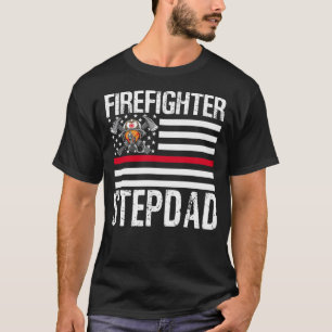 Camiseta STEPDAD, el bombero, apoya la delgada línea roja d