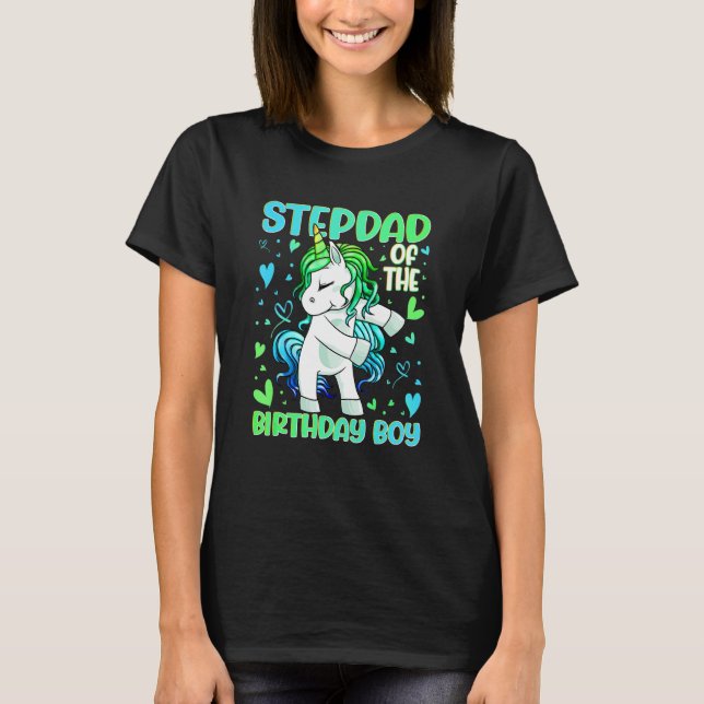 Camiseta Stepdad of the Birthday Party Princess Dabbing Uni (Anverso)