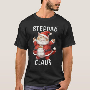 Camiseta STEPDAD Santa Claus Cute Dancing Cat Kitty Lover C