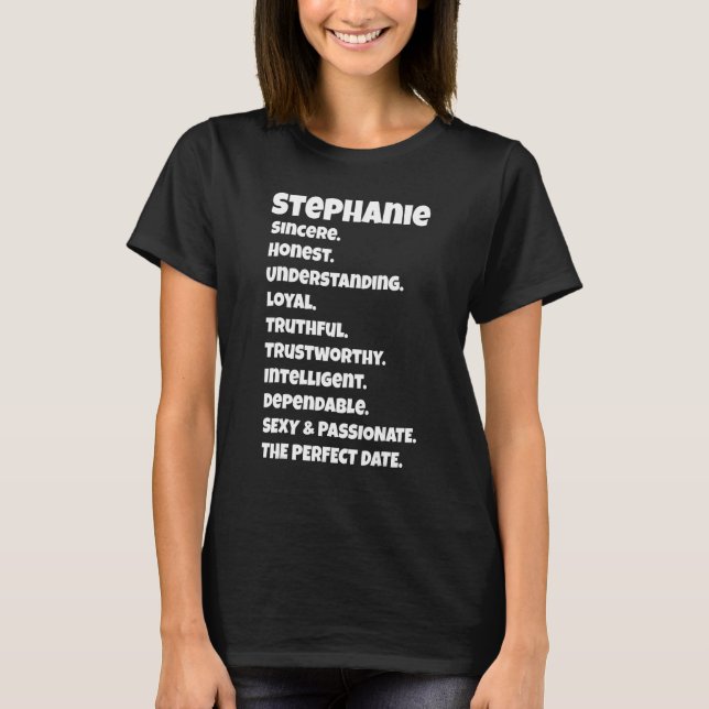 Camiseta Stephanieperfect Date Qualities Sarcastic Saying (Anverso)