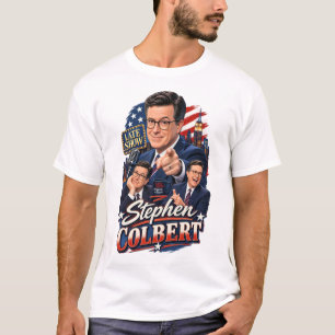 Camiseta Stephen Colbert Late Show Retro Comedia Americana