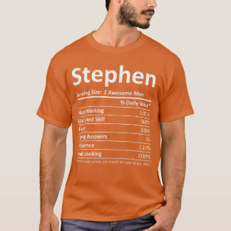Camiseta STEPHEN Nutrición Cumpleaños Divertido Nombre Pers