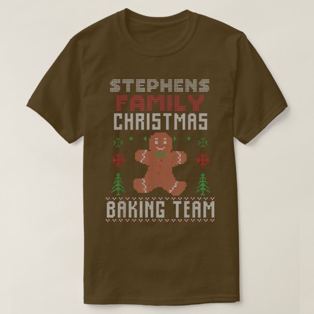 Camiseta Stephens Family Christmas Baking Team Matching gin (Diseño del anverso)