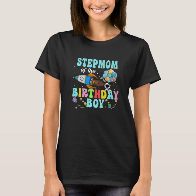 Camiseta Stephom Del Fiesta Espacial Astronauta De Cumpleañ (Anverso)