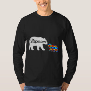 Camiseta Stepmom Bear Autism Awareness Love Support Family