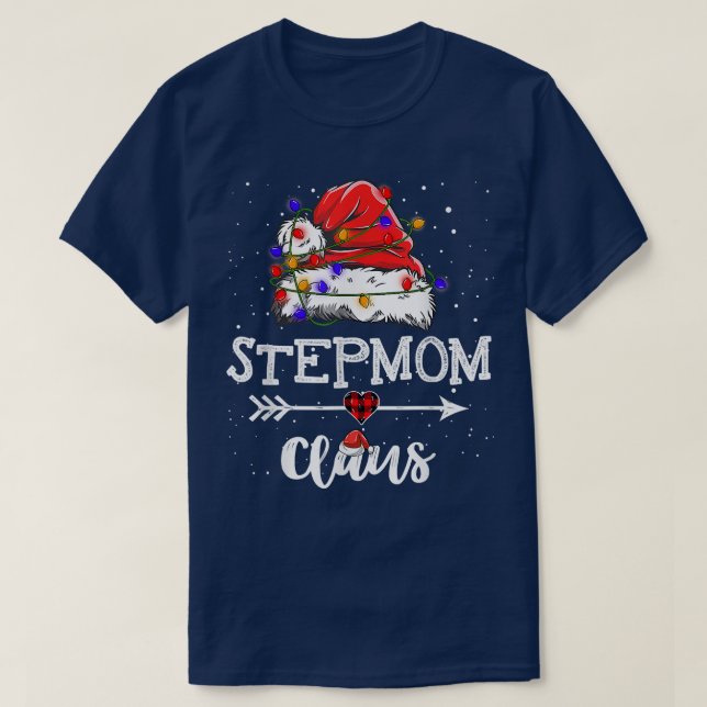 Camiseta Stepmom Claus Navidades ligan a la familia Pajama  (Diseño del anverso)