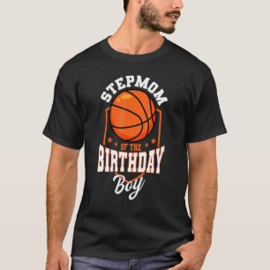 Camiseta Stepmom Del Birthday Boy Basketball Theme Bday