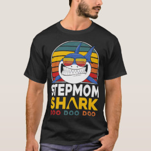 Camiseta Stepmom Shark Día de la Madre Navidades Cumpleaños