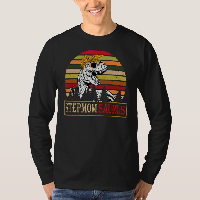 Camiseta Stepmomsaurus Rex Dinosaur Stepmama Saurus Family  (Anverso)