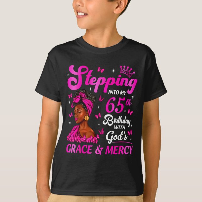 Camiseta Stepng Into My 65th Birthday Christian Bday Women  (Anverso)