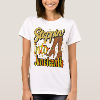 Camiseta Steppin En La Historia Negra De Junio Shoes Mujere