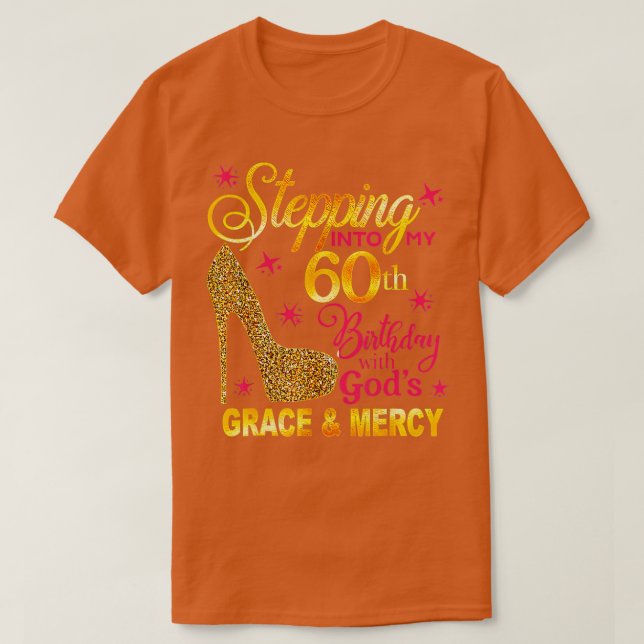 Camiseta Stepping into my 60th birthday White  (Diseño del anverso)