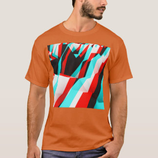 Camiseta Stereoscopic Black and White Abstract Origami 3D