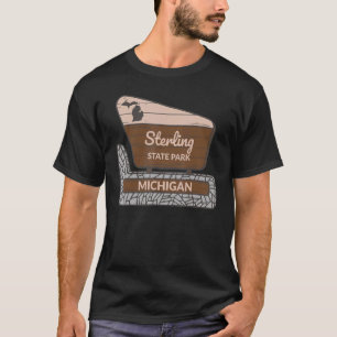 Camiseta Sterling State Park Michigan MI Signo de bienvenid